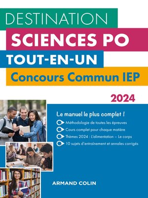 cover image of Destination Sciences Po--Concours commun IEP 2024